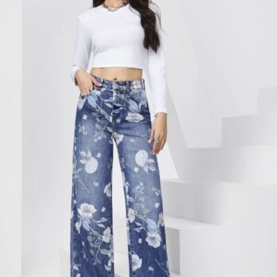 Jeans fleurs 27230
