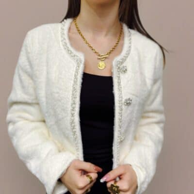 Veste teddy perles 27350