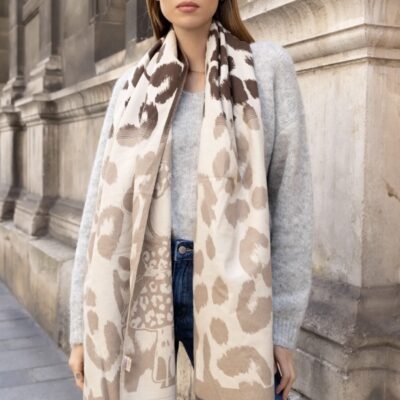 ECHARPE beige/choco 27208