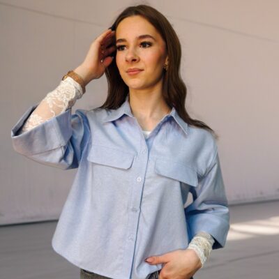 Chemise over bleue 27467