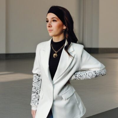 Veste manches dentelles 27497