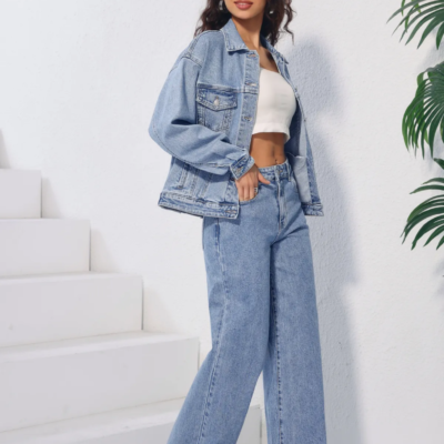 Veste jeans claire 27479