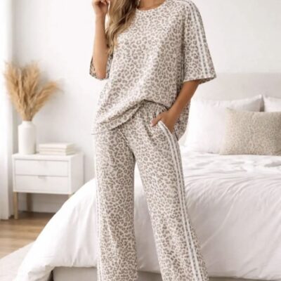 ensemble jogg leopard