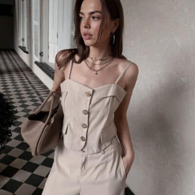 top bustier JLO beige