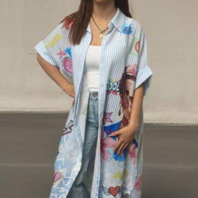 Longue chemise colorée 27638