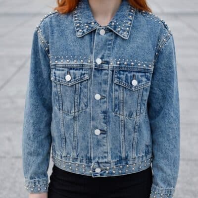 Veste jeans clous 27730