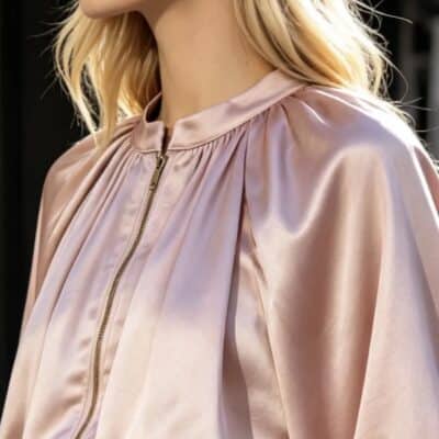 Gilet satin rose 27675
