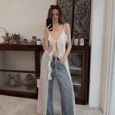 Longue blouse voile 27610