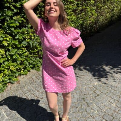 Robe jeans pois 27683