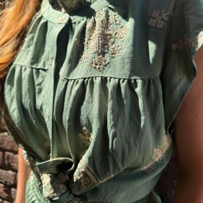Chemise kaki dorée 27677