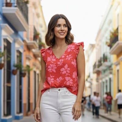 Blouse rouge 27662
