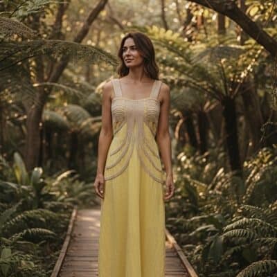Robe jaune 27652