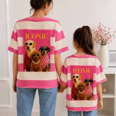 T-shirt enfant/maman dog