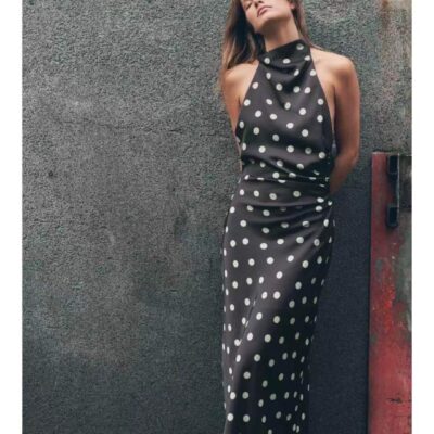 Robe pois noire