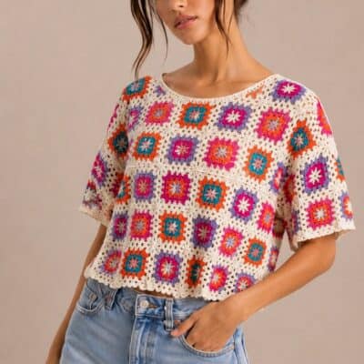 blouse maille color 27887