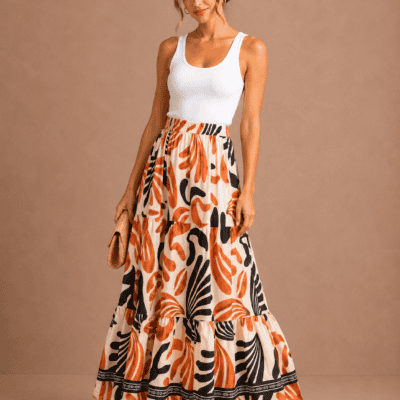 Jupe orange 27882