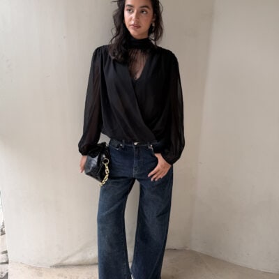 Blouse noire ou choco 27942